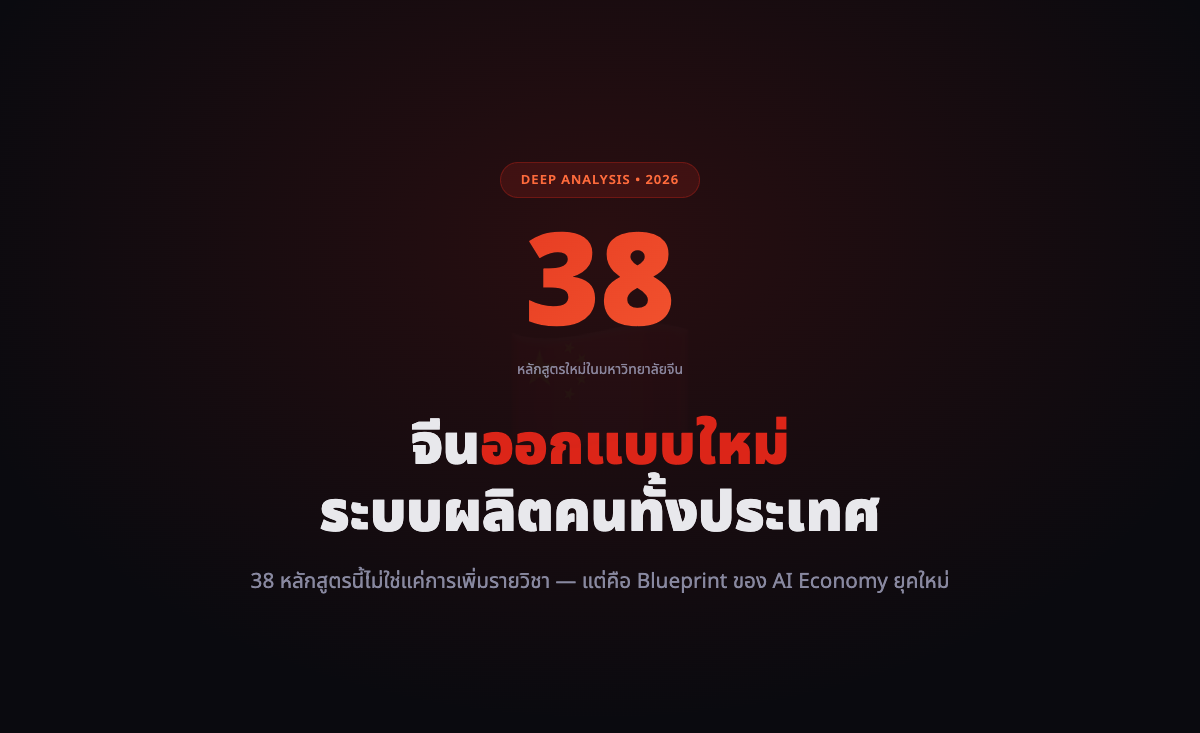 จีนปรับหลักสูตรในมหาวิทยาลัยใหม่รองรับอนาคต